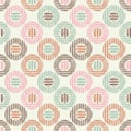 Polka dot seamless pattern. Geometric background. The colorful balls. Scribble texture. Royalty Free Stock Photo