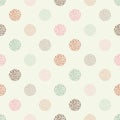 Polka dot seamless pattern. Geometric background. Texture of drops and dots. The colorful balls. Scribble texture. Royalty Free Stock Photo