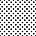 Polka dot seamless pattern. Satin stitch embroidery.