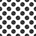 Polka dot seamless pattern. Scratch texture.
