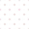 Polka dot seamless pattern. Subtle vector texture with small pink dots on white Royalty Free Stock Photo