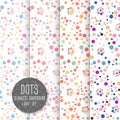 Polka Dot Seamless pattern. Vector background. Neutral light set