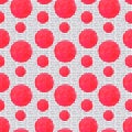 Polka dot seamless pattern, watercolor background