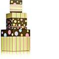 Polka Dot Stripped Green, Pink, Yellow Presents