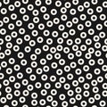 Polka dot vector seamless pattern. Abstract minimal black and white texture, organic shapes Royalty Free Stock Photo