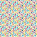 Polka Dot Vector Seamless Pattern. Spot circle bubble texture. Colorful abstract background design Royalty Free Stock Photo