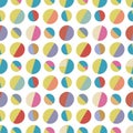 Polka dots in half seamless digital pattern