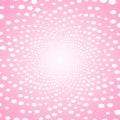 Polka Dots Pink And White Background. Vector Halftone Illustration. Geometric Monochrome Dotted Pattern. Pop Art Cover
