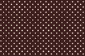 Polka dots seamless pattern on brown background. Illustration design Royalty Free Stock Photo