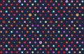 Polka dots seamless pattern on the dark background. Illustration design Royalty Free Stock Photo