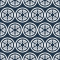 Polka dots seamless pattern. Mosaic of ethnic figures. Patterned texture. Geometric background. Royalty Free Stock Photo