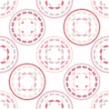 Polka dots seamless pattern. Mosaic of ethnic figures. Patterned texture. Geometric background. Royalty Free Stock Photo