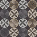 Polka dots seamless pattern. Mosaic of ethnic figures. Patterned texture. Geometric background. Royalty Free Stock Photo