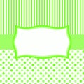 Polka Dots and Stripes Banner Frame Royalty Free Stock Photo