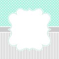Polka dots and stripes border frame Royalty Free Stock Photo