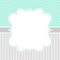 Polka dots and stripes border frame Royalty Free Stock Photo