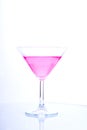 Polka glass with glamour pink beverage