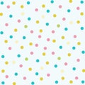 Polkadot colors pastel pattern on white wallpaper Royalty Free Stock Photo