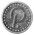 Polkadot Grunge Silver Coin, Token