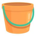 Poll play bucket icon cartoon vector. Swim pool