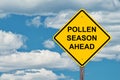 Pollen Season Ahead Warning Sigm Royalty Free Stock Photo