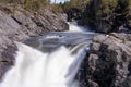Pollfossen waterfall on the Framruste River Royalty Free Stock Photo