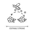 Pollination linear icon