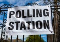 Polling Station Sign.