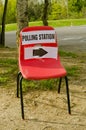 Polling station direction chair
