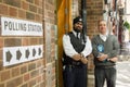 Polling Station on General Election Day Royalty Free Stock Photo