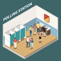 Polling Station Isometric Background