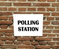 Polling station label Royalty Free Stock Photo