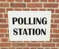 Polling station label Royalty Free Stock Photo