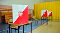 Polling station. Polish presidential election 2020. First round of election.