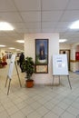 Polling station in a school used for Russian presidential elections on March 18, 2018. Balashikha, Moscow region. Royalty Free Stock Photo