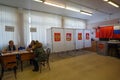 Polling station at a school used for Russian presidential elections on March 18, 2018. City of Balashikha, Moscow region, Russia. Royalty Free Stock Photo