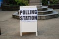 Polling Station sign, England