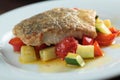 Pollock fillet with vegetables