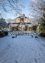 Pollok House gardens in winter, Pollok Country Park, Glasgow, Scotland Royalty Free Stock Photo