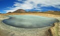 Polloquere hot Springs in Salar de Surire national park Royalty Free Stock Photo