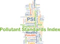 Pollutant standards index PSI background concept Royalty Free Stock Photo