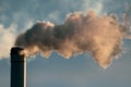 Pollutants from factory chimneys fall down to earth