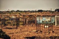 Polluted Area In Karakum Desert In Central Turkmenistan Royalty Free Stock Photo