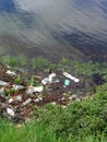 Polluted area by a lake