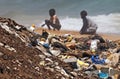 Polluted beach