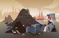 Polluted City Illustration