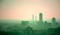 Polluted city skyline. Brescia, Italy Royalty Free Stock Photo