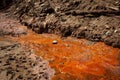 A dry zone polluted river of mud and garbage Royalty Free Stock Photo