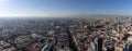 Polluted Mexico city aerial view panorama on sunny day Royalty Free Stock Photo