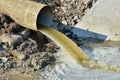Polluted water overflow Royalty Free Stock Photo